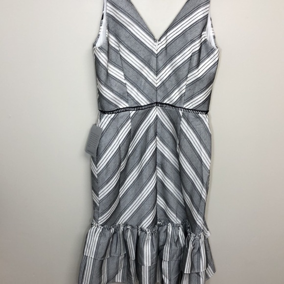 Adelyn Rae Lucille Sleeveless Ruffle Dress Black White Size Small NWT - Picture 8 of 12